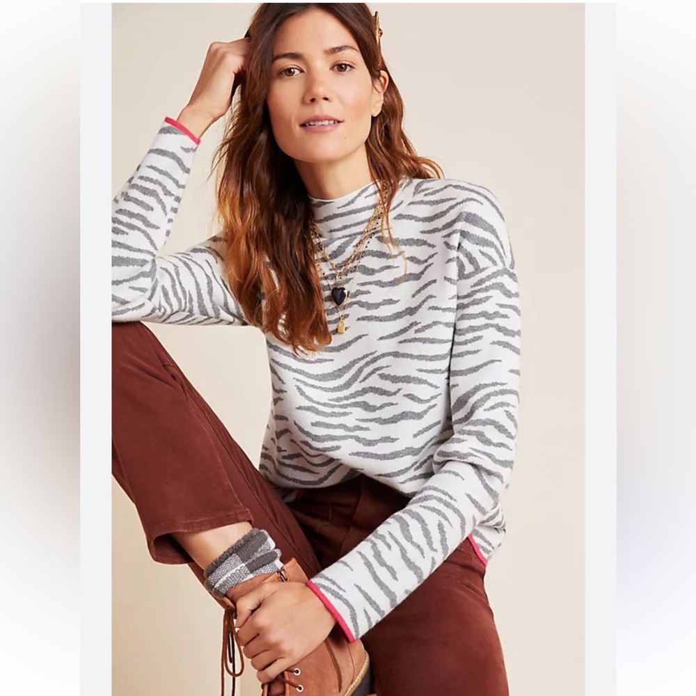 Anthropologie Lizzie Mock Neck Sweater Women’s Size Large